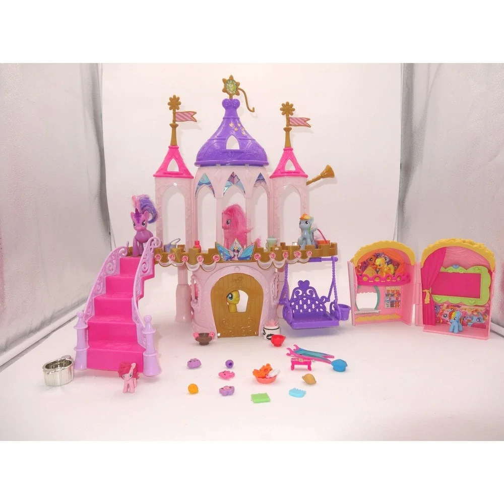 My Little Pony Crystal Empire Castle Playset Pink Purple Gold with Figures